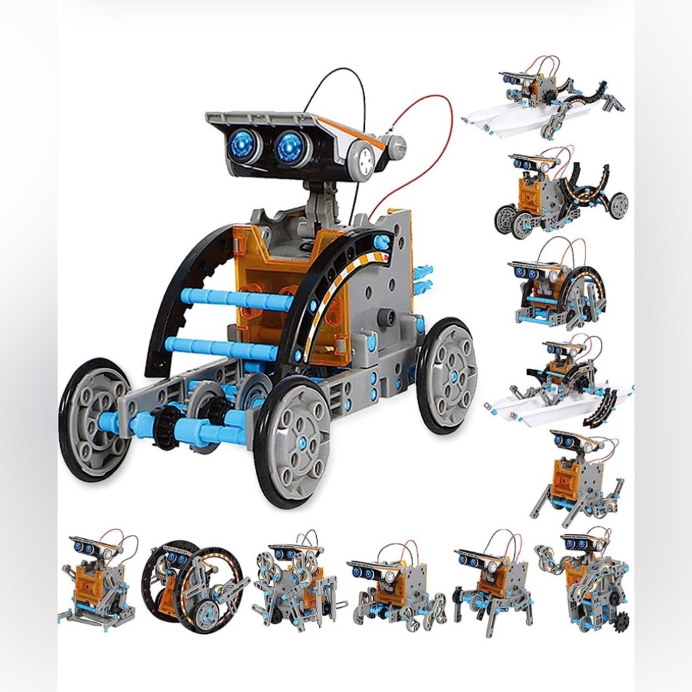 Sillbird STEM 12-in-1 Education Solar Robot Toys for boys 8-13, DIY Building